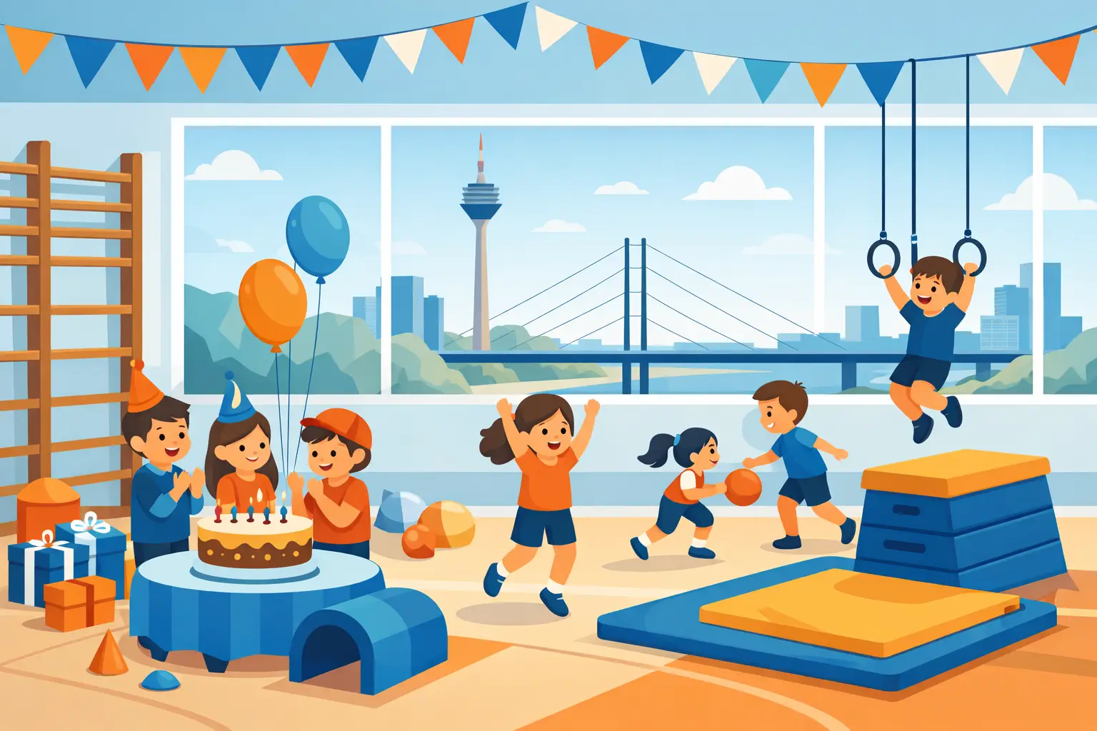 Kindergeburtstag in der Turnhalle Düsseldorf feiern
